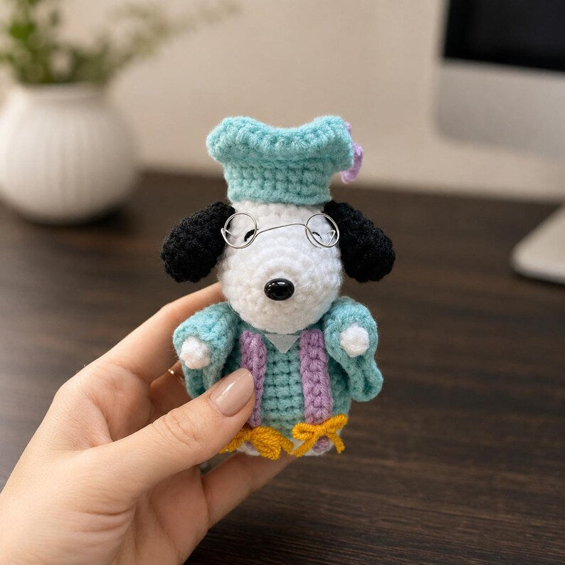 Custom Message Positive Crochet Plush | Back to School Motivational Gift from Parents, Encouraging Student Keychain