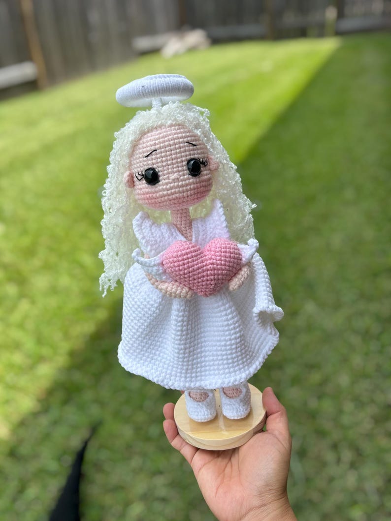 Crochet Angel Girl & Black Witch - Handmade Amigurumi Decor