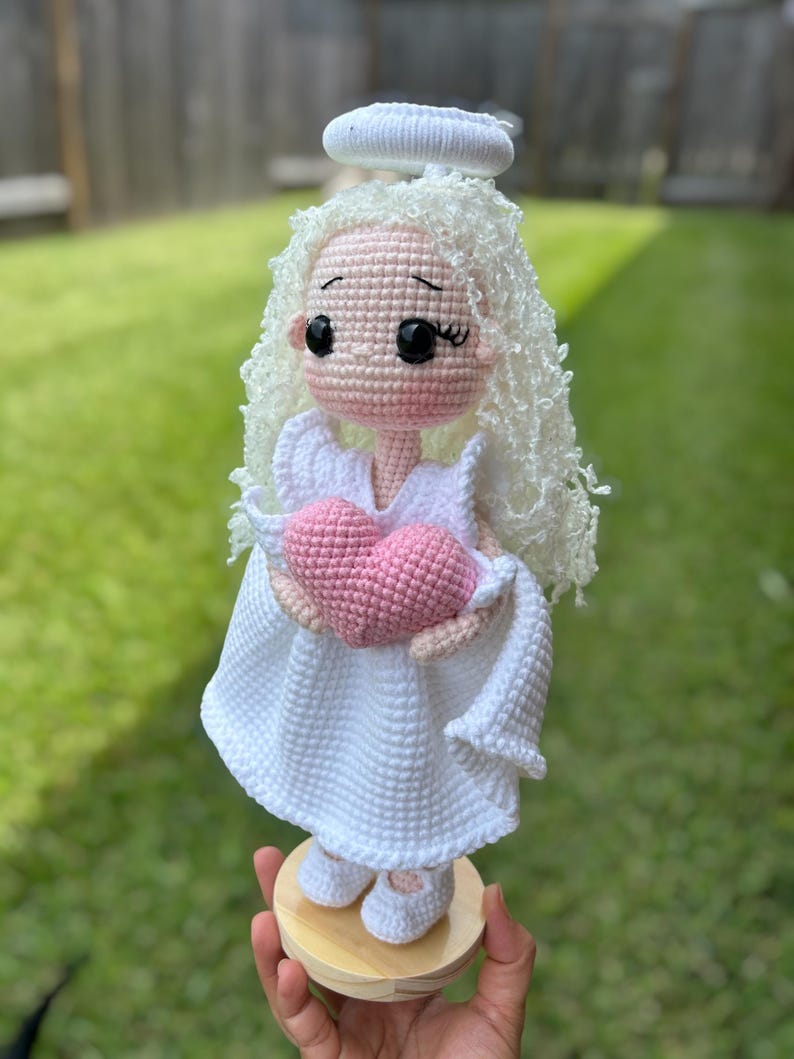 Crochet Angel Girl & Black Witch - Handmade Amigurumi Decor