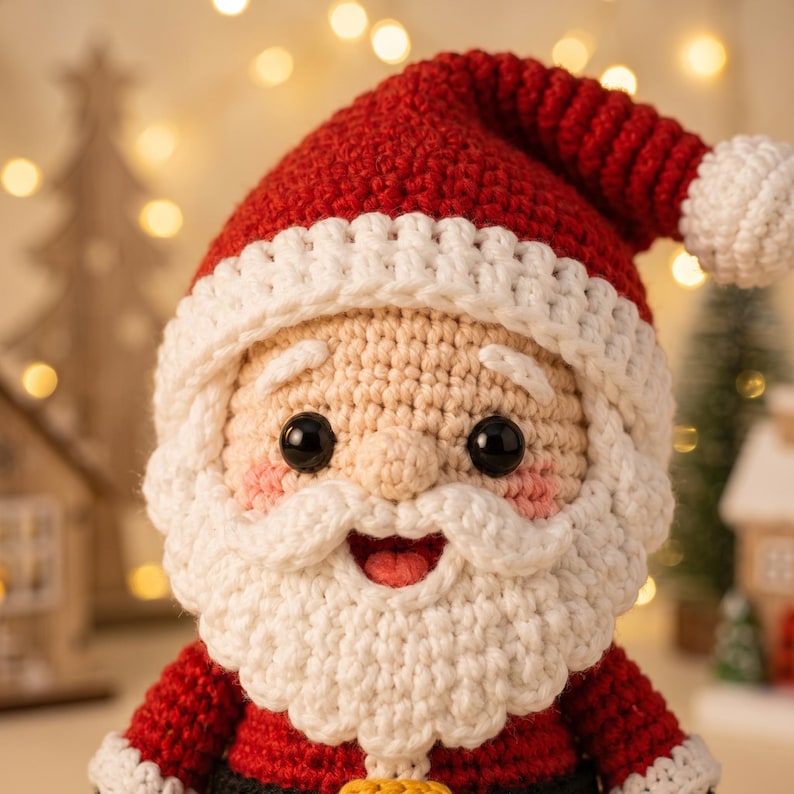 Crochet Santa Claus Doll, Handmade Amigurumi, Christmas Decoration, Xmas Gift, Holiday Decor, Santa Toy