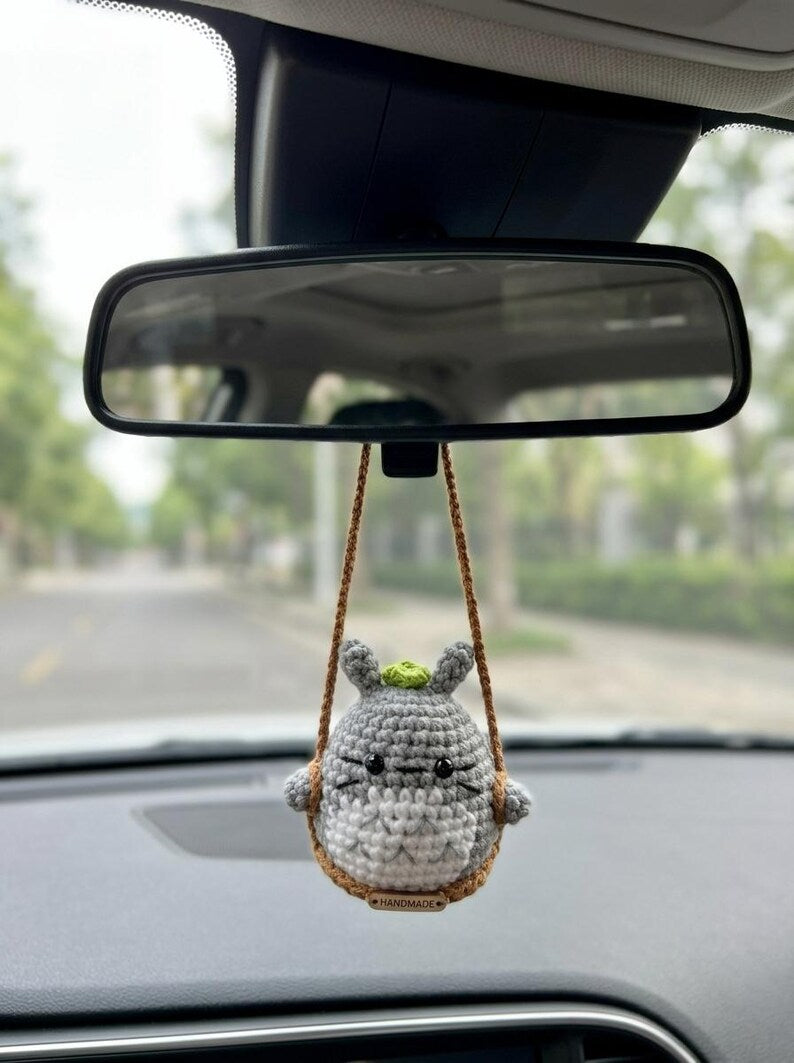 Cute Crochet Totoro Keychain, Amigurumi Forest Spirit Charm, Handmade Anime Inspired Keyring, Kawaii Animal Bag Charm, Cute Gift Idea