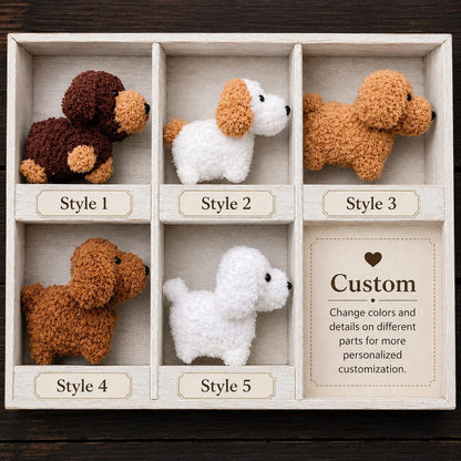 Custom Crochet Poodle Keychain | Handmade Amigurumi Dog Plush, Poodle Lover Gift, Personalized Pet Gift
