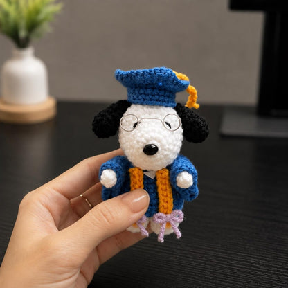 Custom Message Positive Crochet Plush | Back to School Motivational Gift from Parents, Encouraging Student Keychain