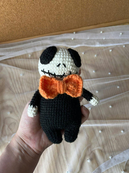 Handmade Jack Skellington Amigurumi Crochet Doll for Halloween