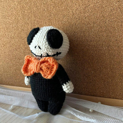 Handmade Jack Skellington Amigurumi Crochet Doll for Halloween