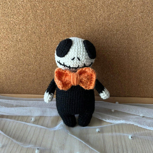 Handmade Jack Skellington Amigurumi Crochet Doll for Halloween