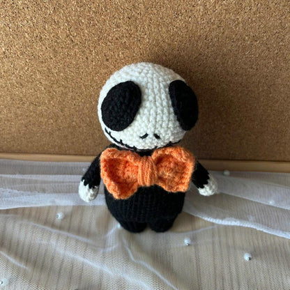 Handmade Jack Skellington Amigurumi Crochet Doll for Halloween