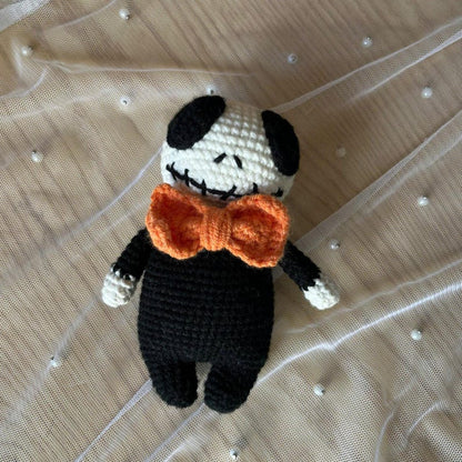 Handmade Jack Skellington Amigurumi Crochet Doll for Halloween