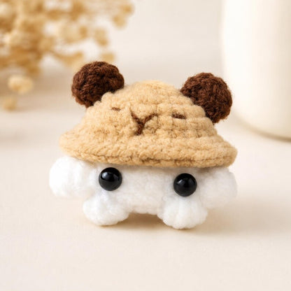 Mini Crochet Mushroom Keychain | Stuffed Yarn Purse Charm | Whimsical Amigurumi Gift