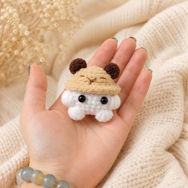 Mini Crochet Mushroom Keychain | Stuffed Yarn Purse Charm | Whimsical Amigurumi Gift