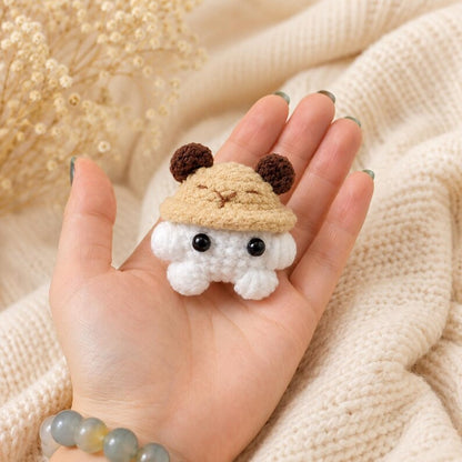 Mini Crochet Mushroom Keychain | Stuffed Yarn Purse Charm | Whimsical Amigurumi Gift