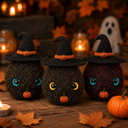 Halloween Nug Plush, Spooky Weed Nugget Crochet, Witch Hat Stoner Gift, Creepy Cute 420 Decor, Goth Amigurumi, Funny Halloween Gift