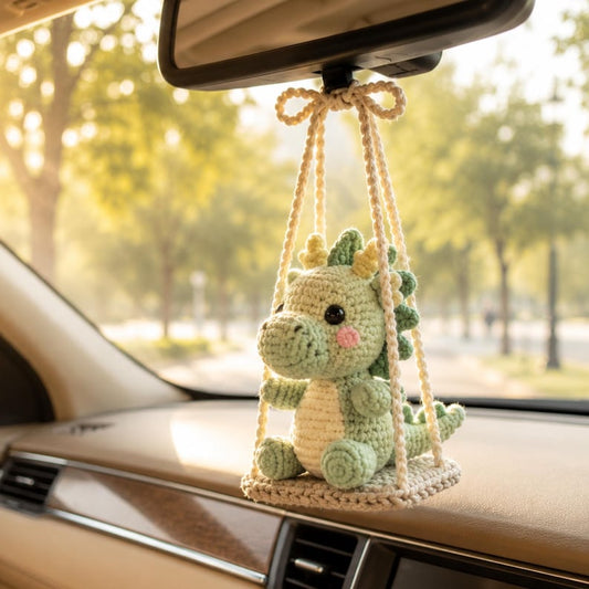 Handmade Crochet Dragon Keychain|Cute Dragon Amigurumi Backpack Charm|Handmade Car Mirror Hanging| Plush Gift for Him Her|Cute Bag Accessory