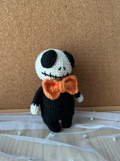 Handmade Jack Skellington Amigurumi Crochet Doll for Halloween