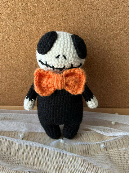 Handmade Jack Skellington Amigurumi Crochet Doll for Halloween