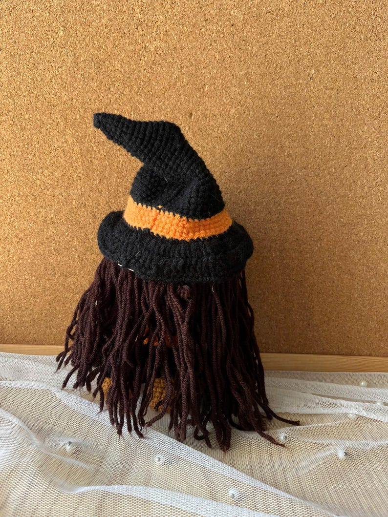 Handmade Kawaii Witch Crochet Doll for Halloween
