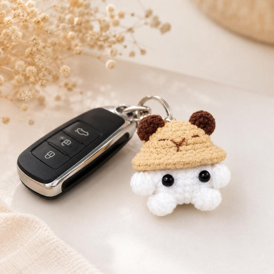 Mini Crochet Mushroom Keychain | Stuffed Yarn Purse Charm | Whimsical Amigurumi Gift