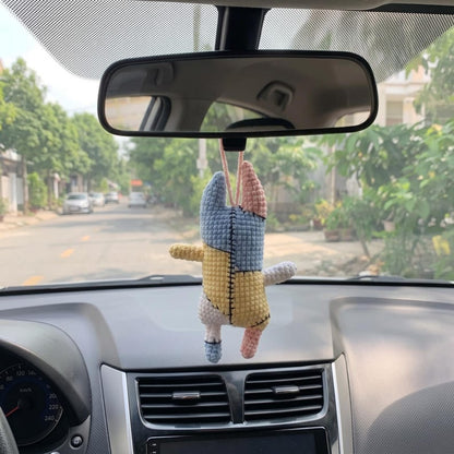 Nong Nao Crochet Car Hanging, Handmade Funny Car Mirror Charm