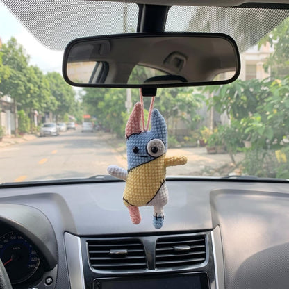 Nong Nao Crochet Car Hanging, Handmade Funny Car Mirror Charm