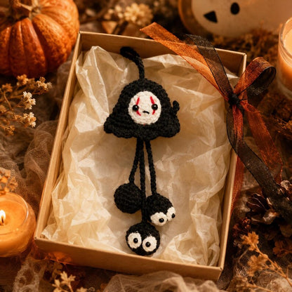Handmade Crochet Ghost Hanger | Cute Halloween Car Decor | Spooky Amigurumi Gift