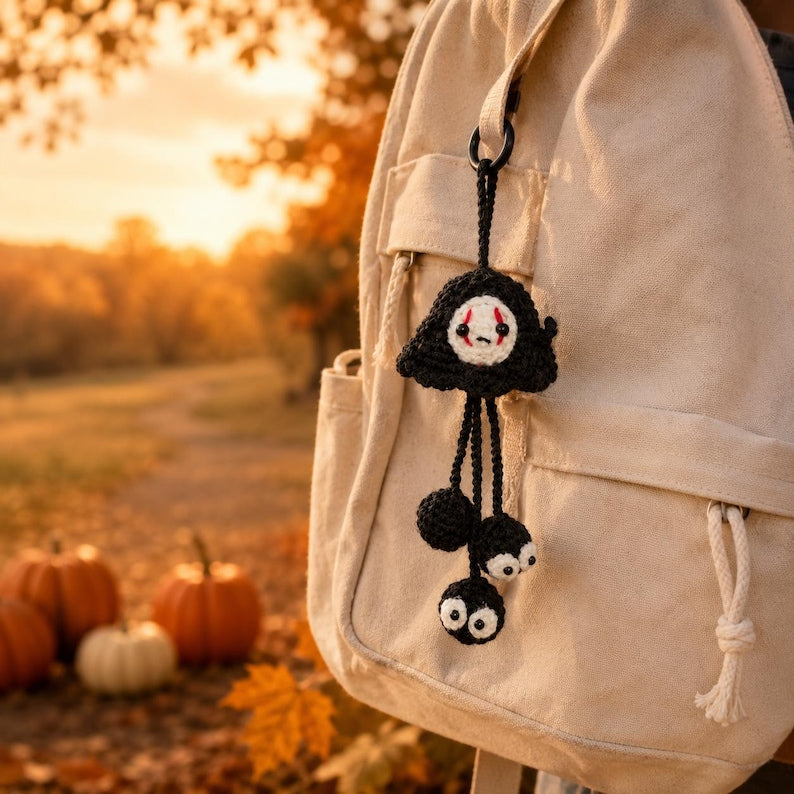 Handmade Crochet Ghost Hanger | Cute Halloween Car Decor | Spooky Amigurumi Gift