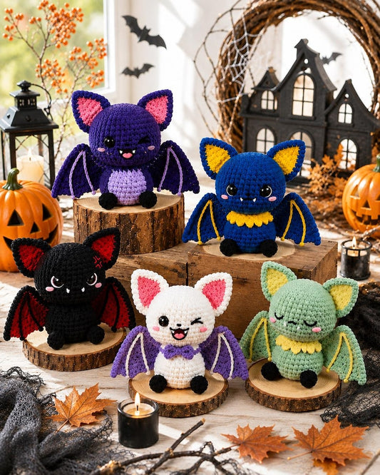 Halloween Crochet Bat Plush 2026, Handmade Amigurumi Bat, Cute Spooky Decor, Halloween Gift, Bat Plushie, Handmade Crochet Amigurumi