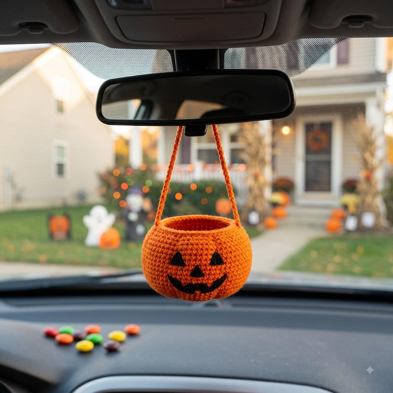 Crochet Halloween Candy Basket | Jack-o-Lantern Trick or Treat Bowl
