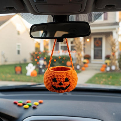 Crochet Halloween Candy Basket | Jack-o-Lantern Trick or Treat Bowl