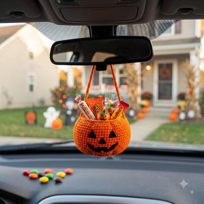 Crochet Halloween Candy Basket | Jack-o-Lantern Trick or Treat Bowl