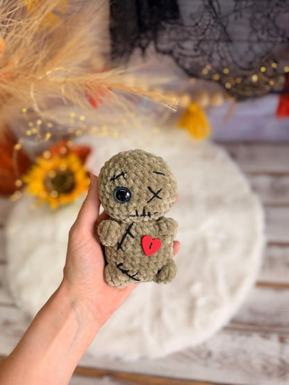 Halloween Crochet Decor, Spooky Amigurumi Witch, Black Cat, Voodoo Doll