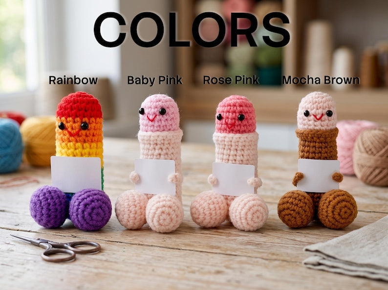 Funny Crochet Plush Toy, Handmade Silly Doll, Quirky Gag Gift, Unique Joke Gift for Friends, Funny Desk Decor, Novelty Handmade Gift