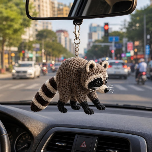 Cute Crochet Panda Keychain, Handmade Amigurumi Panda Charm, Mini Panda Bag Accessory, Car Hanging Ornament, Panda Lover Gift