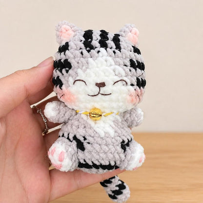 Crochet Cute Cat Keychain, Handmade Mini Crochet Amigurumi Cat Keychain, Cute Keyring, Crochet Cat Stuffed Animal, Cute Gifts For Cat Lovers