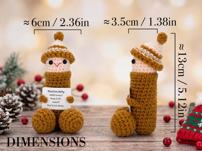 Personalized Crochet Plush Toy, Funny Handmade Doll, Quirky Gag Gift, Silly Novelty Gift for Friends, Cute Desk Decor, Unique Handmade Gift