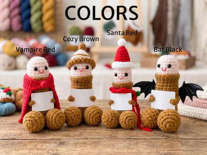 Personalized Crochet Plush Toy, Funny Handmade Doll, Quirky Gag Gift, Silly Novelty Gift for Friends, Cute Desk Decor, Unique Handmade Gift