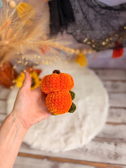 Halloween Crochet Decor, Pumpkin and Scarecrow, Fall Amigurumi Figure Set