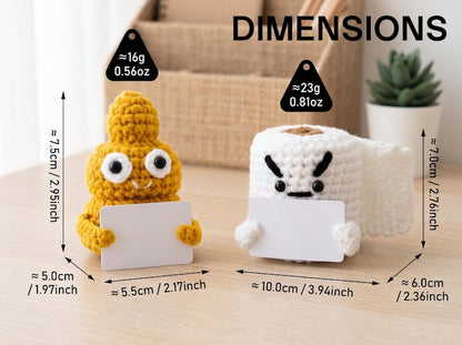 Funny Crochet Doll, Handmade Plush Toy, Silly Novelty Gift, Quirky Desk Decor, Funny Gift for Friends, Unique Handmade Gift