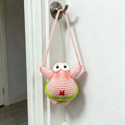 Hand crocheted doll hanging ornament interior wall home decor creative present for household space decoration display everyday living accent