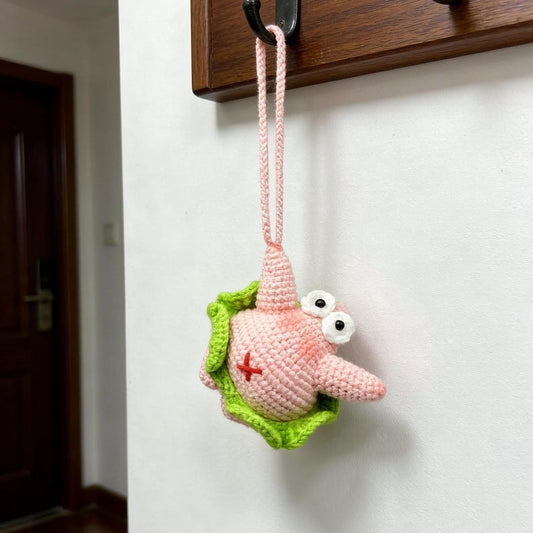 Hand crocheted doll hanging ornament home door wall interior household decor special birthday present for beloved girlfriend space accent