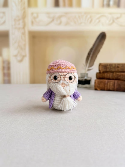 Wizard Amigurumi Plush Crochet Toy, Handmade Keychain, Crochet Ornament, Fan Gift, Customized Car Hanging