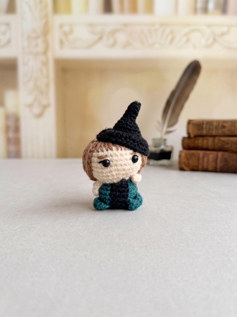 Wizard Amigurumi Plush Crochet Toy, Handmade Keychain, Crochet Ornament, Fan Gift, Customized Car Hanging