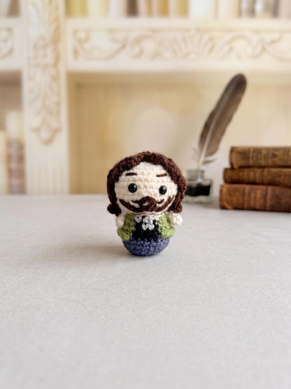 Wizard Amigurumi Plush Crochet Toy, Handmade Keychain, Crochet Ornament, Fan Gift, Customized Car Hanging