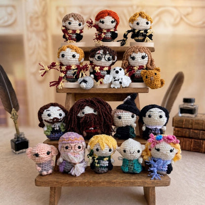 Wizard Amigurumi Plush Crochet Toy, Handmade Keychain, Crochet Ornament, Fan Gift, Customized Car Hanging