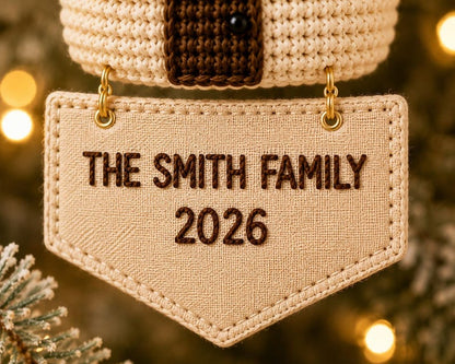 Personalized Family Christmas Ornament, Crochet House Ornament, Custom Family Name Ornament, First Home Christmas Gift, Home Keepsake 2026