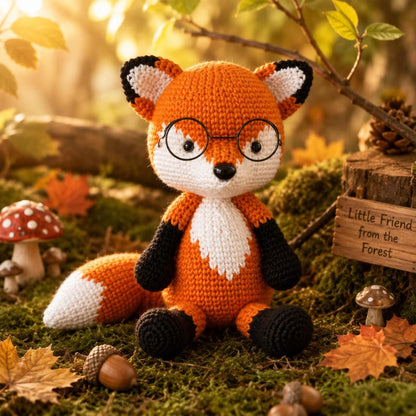 Crochet Fox Plush, Handmade Fox Stuffed Animal, Cute Orange Fox Amigurumi, Woodland Animal Gift, Kawaii Crochet Plushie, Fox Lover Gift
