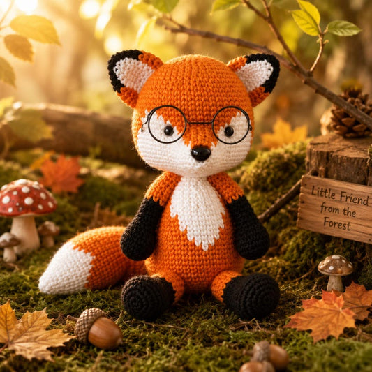 Crochet Fox Plush, Handmade Fox Stuffed Animal, Cute Orange Fox Amigurumi, Woodland Animal Gift, Kawaii Crochet Plushie, Fox Lover Gift