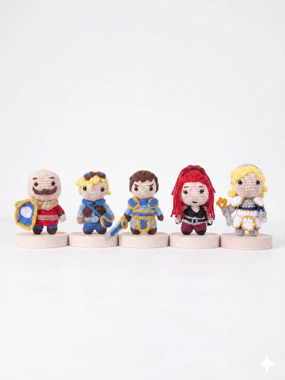 League of Legends Inspired Crochet Doll, Handmade Champion Amigurumi, Mini Gamer Gift, Gaming Desk Decor