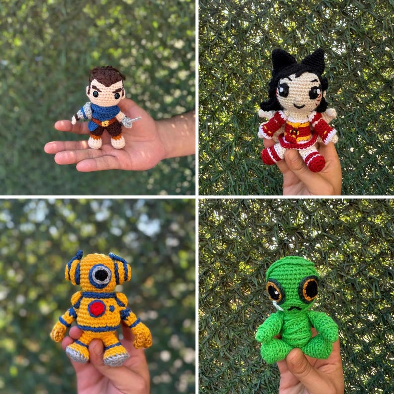 League of Legends Inspired Crochet Doll, Handmade Champion Amigurumi, Mini Gamer Gift, Gaming Desk Decor
