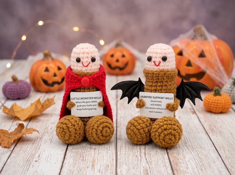 Personalized Crochet Plush Toy, Funny Handmade Doll, Quirky Gag Gift, Silly Novelty Gift for Friends, Cute Desk Decor, Unique Handmade Gift