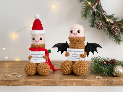 Personalized Crochet Plush Toy, Funny Handmade Doll, Quirky Gag Gift, Silly Novelty Gift for Friends, Cute Desk Decor, Unique Handmade Gift